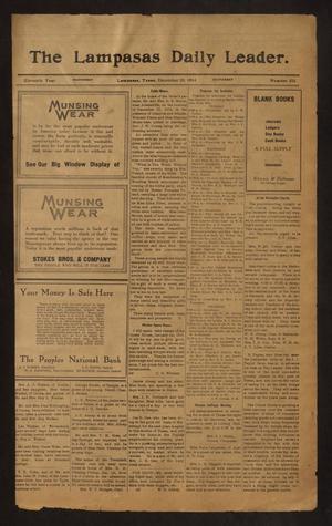 The Lampasas Daily Leader. (Lampasas, Tex.), Vol. 11, No. 252, Ed. 1 Wednesday, December 30, 1914