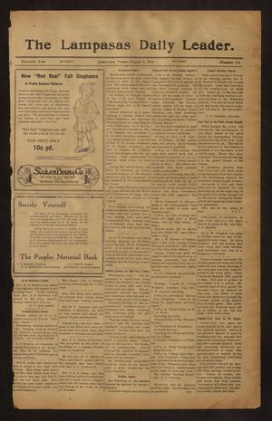 The Lampasas Daily Leader. (Lampasas, Tex.), Vol. 11, No. 132, Ed. 1 Saturday, August 8, 1914
