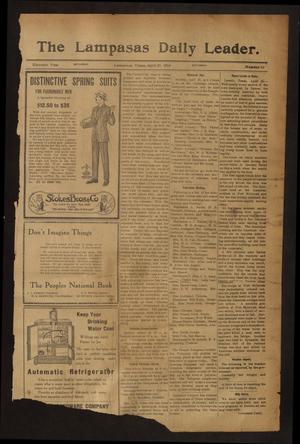Primary view of object titled 'The Lampasas Daily Leader. (Lampasas, Tex.), Vol. 11, No. 42, Ed. 1 Saturday, April 25, 1914'.