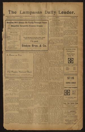 Primary view of object titled 'The Lampasas Daily Leader. (Lampasas, Tex.), Vol. 11, No. 109, Ed. 1 Monday, July 13, 1914'.