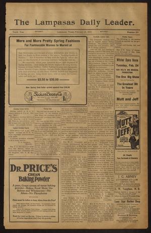 The Lampasas Daily Leader. (Lampasas, Tex.), Vol. 10, No. 299, Ed. 1 Saturday, February 21, 1914