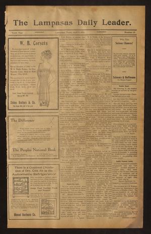 The Lampasas Daily Leader. (Lampasas, Tex.), Vol. 10, No. 29, Ed. 1 Wednesday, April 9, 1913