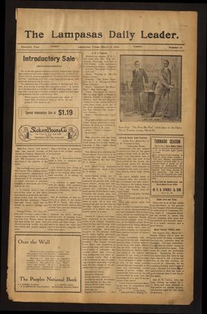 The Lampasas Daily Leader. (Lampasas, Tex.), Vol. 11, No. 20, Ed. 1 Tuesday, March 31, 1914
