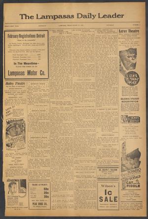 The Lampasas Daily Leader (Lampasas, Tex.), Vol. 31, No. 4, Ed. 1 Saturday, March 10, 1934