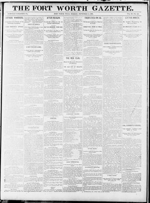 Primary view of Fort Worth Gazette. (Fort Worth, Tex.), Vol. 15, No. 321, Ed. 1, Tuesday, September 1, 1891