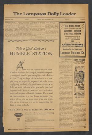 The Lampasas Daily Leader (Lampasas, Tex.), Vol. 31, No. 161, Ed. 1 Tuesday, September 11, 1934