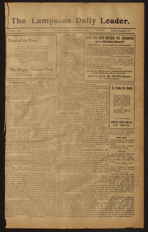 The Lampasas Daily Leader. (Lampasas, Tex.), Vol. 9, No. 3474, Ed. 1 Thursday, February 13, 1913