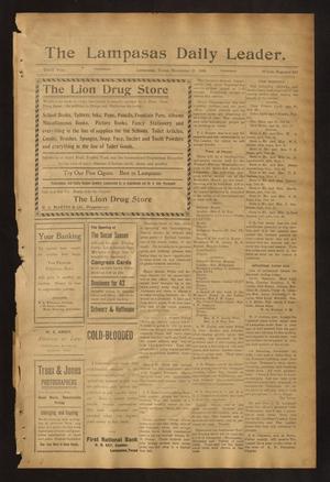 The Lampasas Daily Leader. (Lampasas, Tex.), Vol. 3, No. 847, Ed. 1 Thursday, November 29, 1906