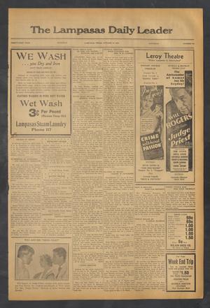 The Lampasas Daily Leader (Lampasas, Tex.), Vol. 31, No. 189, Ed. 1 Saturday, October 13, 1934
