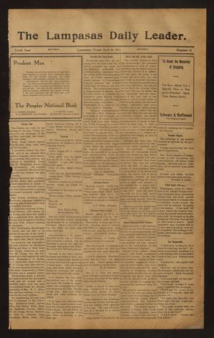 The Lampasas Daily Leader. (Lampasas, Tex.), Vol. 10, No. 43, Ed. 1 Saturday, April 26, 1913