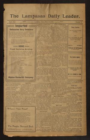 The Lampasas Daily Leader. (Lampasas, Tex.), Vol. 10, No. 19, Ed. 1 Friday, March 28, 1913