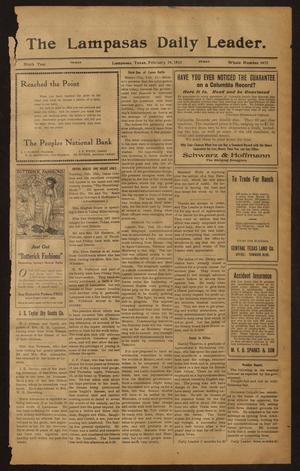 The Lampasas Daily Leader. (Lampasas, Tex.), Vol. 9, No. 3475, Ed. 1 Friday, February 14, 1913