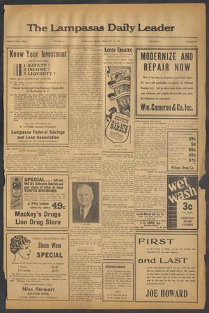The Lampasas Daily Leader (Lampasas, Tex.), Vol. 31, No. 304, Ed. 1 Thursday, February 28, 1935