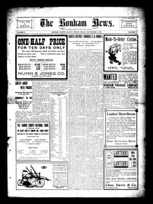 The Bonham News. (Bonham, Tex.), Vol. 45, No. 37, Ed. 1 Friday, September 2, 1910