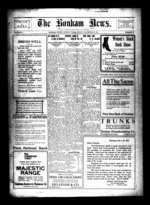 The Bonham News. (Bonham, Tex.), Vol. 46, No. 60, Ed. 1 Tuesday, November 21, 1911