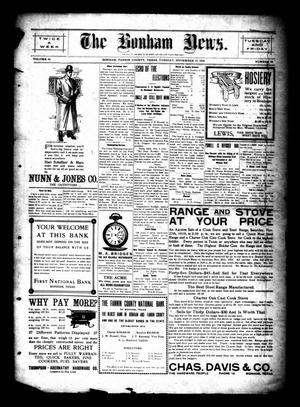 The Bonham News. (Bonham, Tex.), Vol. 45, No. 58, Ed. 1 Tuesday, November 15, 1910