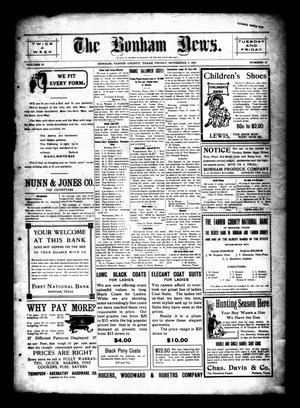 Primary view of object titled 'The Bonham News. (Bonham, Tex.), Vol. 45, No. 55, Ed. 1 Friday, November 4, 1910'.