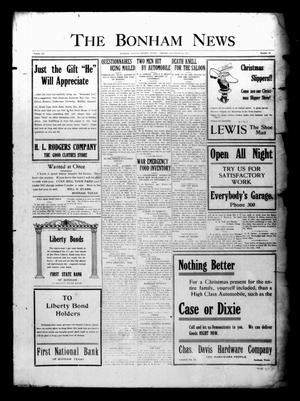 The Bonham News (Bonham, Tex.), Vol. 52, No. 70, Ed. 1 Friday, December 21, 1917