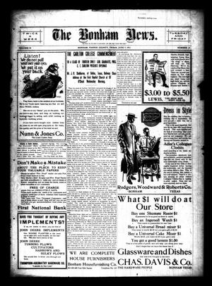 The Bonham News. (Bonham, Tex.), Vol. 46, No. 13, Ed. 1 Friday, June 9, 1911
