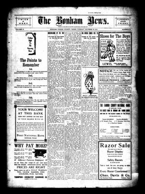 The Bonham News. (Bonham, Tex.), Vol. 45, No. 52, Ed. 1 Tuesday, October 25, 1910