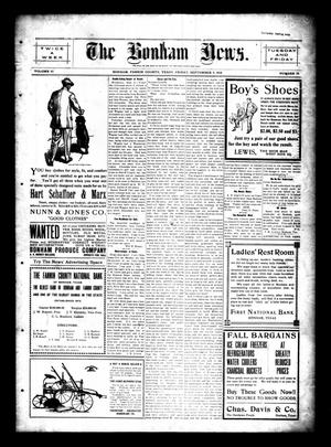 The Bonham News. (Bonham, Tex.), Vol. 45, No. 39, Ed. 1 Friday, September 9, 1910