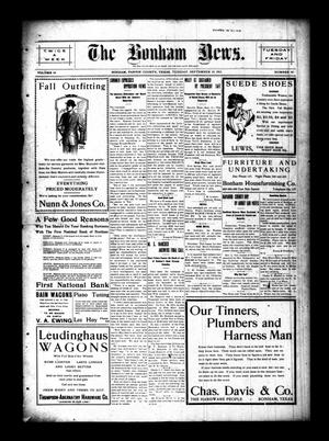 The Bonham News. (Bonham, Tex.), Vol. 46, No. 42, Ed. 1 Tuesday, September 19, 1911