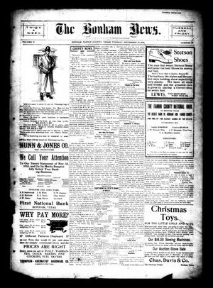 The Bonham News. (Bonham, Tex.), Vol. 45, No. 60, Ed. 1 Tuesday, November 22, 1910