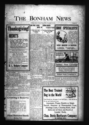 The Bonham News (Bonham, Tex.), Vol. 48, No. 61, Ed. 1 Friday, November 21, 1913