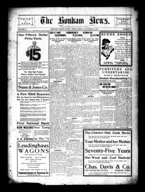The Bonham News. (Bonham, Tex.), Vol. 46, No. 43, Ed. 1 Friday, September 22, 1911