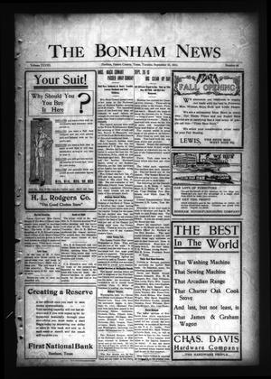 The Bonham News (Bonham, Tex.), Vol. 48, No. 44, Ed. 1 Tuesday, September 23, 1913
