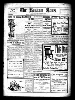 The Bonham News. (Bonham, Tex.), Vol. 45, No. 45, Ed. 1 Friday, September 30, 1910