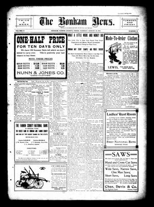 The Bonham News. (Bonham, Tex.), Vol. 45, No. 36, Ed. 1 Tuesday, August 30, 1910