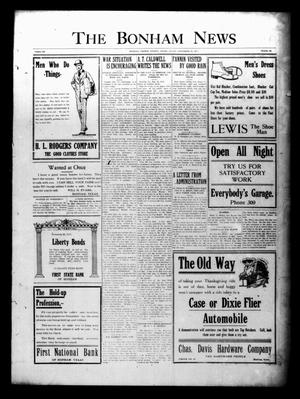 The Bonham News (Bonham, Tex.), Vol. 52, No. 64, Ed. 1 Friday, November 30, 1917