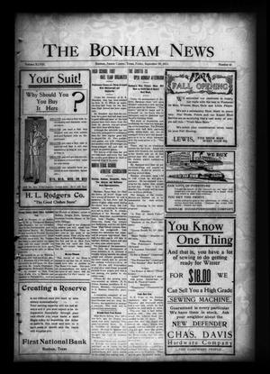 The Bonham News (Bonham, Tex.), Vol. 48, No. 45, Ed. 1 Friday, September 26, 1913