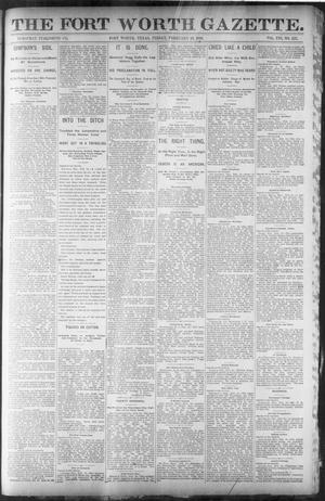 Fort Worth Gazette. (Fort Worth, Tex.), Vol. 16, No. 127, Ed. 1, Friday, February 19, 1892