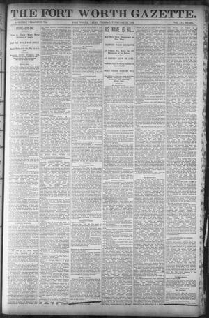 Fort Worth Gazette. (Fort Worth, Tex.), Vol. 16, No. 131, Ed. 1, Tuesday, February 23, 1892