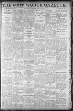 Fort Worth Gazette. (Fort Worth, Tex.), Vol. 16, No. 134, Ed. 1, Friday, February 26, 1892