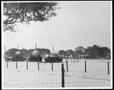 Photograph: [Wire fences surrounding a snow covered pasture on the George Ranch]