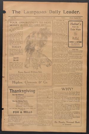The Lampasas Daily Leader. (Lampasas, Tex.), Vol. 5, No. 1463, Ed. 1 Tuesday, November 24, 1908