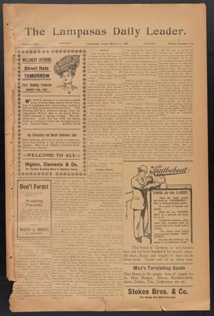The Lampasas Daily Leader. (Lampasas, Tex.), Vol. 4, No. 934, Ed. 1 Wednesday, March 13, 1907