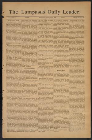 Primary view of object titled 'The Lampasas Daily Leader. (Lampasas, Tex.), Vol. 2, No. 409, Ed. 1 Monday, July 3, 1905'.