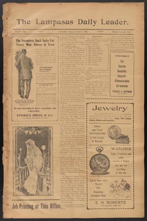 The Lampasas Daily Leader. (Lampasas, Tex.), Vol. 4, No. 1112, Ed. 1 Tuesday, October 8, 1907