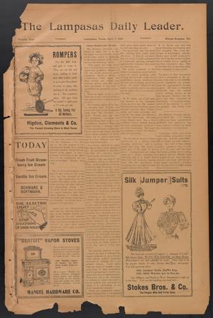 The Lampasas Daily Leader. (Lampasas, Tex.), Vol. 4, No. 953, Ed. 1 Thursday, April 4, 1907