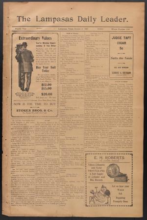 The Lampasas Daily Leader. (Lampasas, Tex.), Vol. 4, No. 1123, Ed. 1 Monday, October 21, 1907