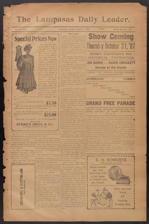 The Lampasas Daily Leader. (Lampasas, Tex.), Vol. 4, No. 1129, Ed. 1 Monday, October 28, 1907