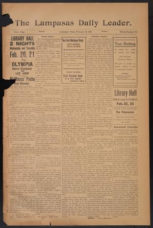 The Lampasas Daily Leader. (Lampasas, Tex.), Vol. 3, No. 914, Ed. 1 Monday, February 18, 1907