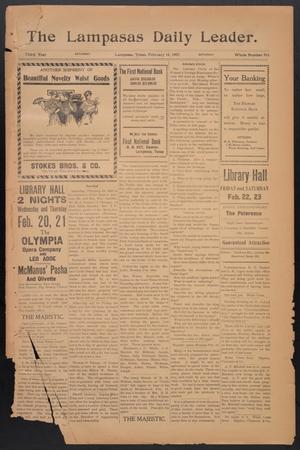 The Lampasas Daily Leader. (Lampasas, Tex.), Vol. 3, No. 913, Ed. 1 Saturday, February 16, 1907