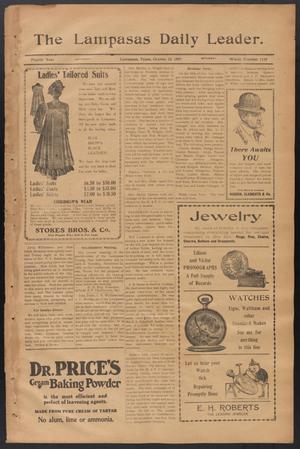 The Lampasas Daily Leader. (Lampasas, Tex.), Vol. 4, No. 1116, Ed. 1 Saturday, October 12, 1907