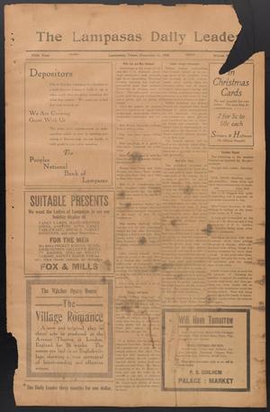 Primary view of object titled 'The Lampasas Daily Leader. (Lampasas, Tex.), Vol. 5, No. [1478], Ed. 1 Friday, December 11, 1908'.