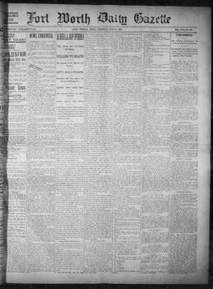 Fort Worth Daily Gazette. (Fort Worth, Tex.), Vol. 17, No. 237, Ed. 1, Tuesday, July 11, 1893